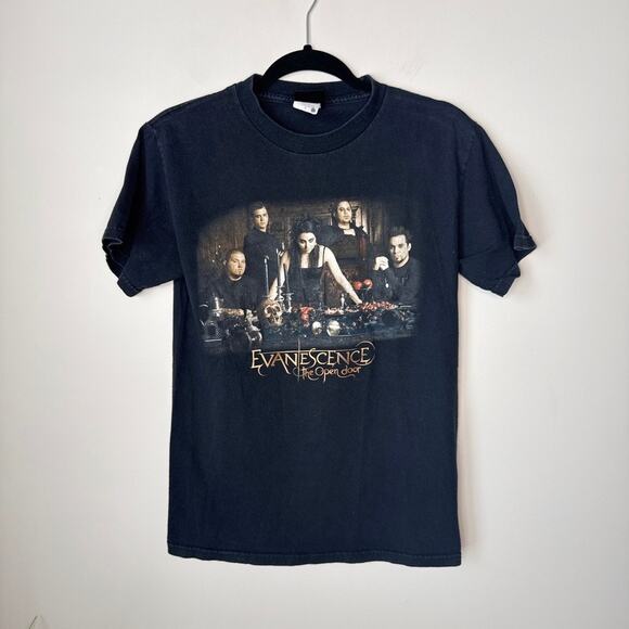 Evanescence Vintage The Open Door Concert Tour Tee Small Made in USA Faded Black - Picture 1 of 7
